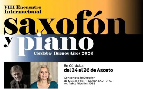 ¡Atención!  BECAS : VIII Encuentro Internacional de Saxofón y Piano - 2023