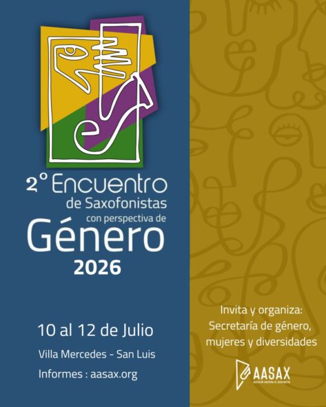 2° Encuentro de saxofonistas con perspectiva de género 2026