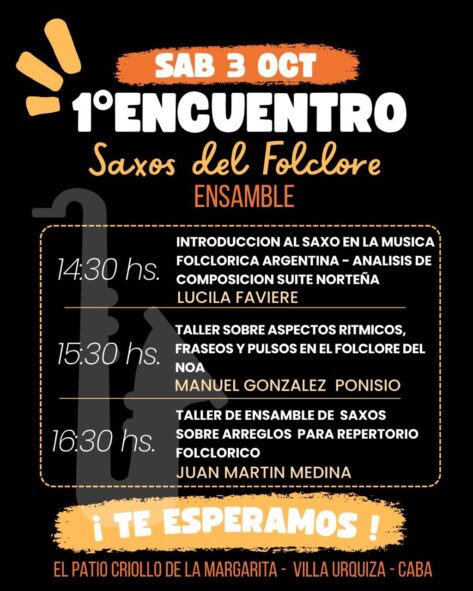 Ensamble de saxos en folklore